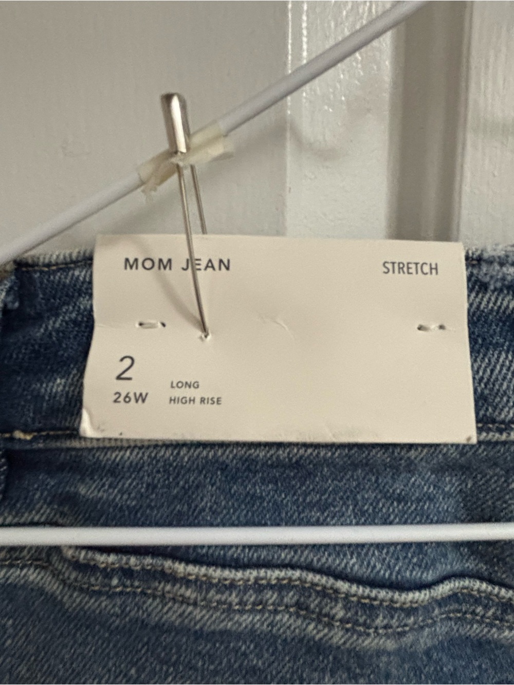 American Eagle Outfitters Blue Mom Jeans - Stretch High Rise
